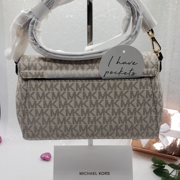 Michael Kors Logo Convertible Crossbody Jet Set Medium cute Pink stylish - Picture 4 of 16